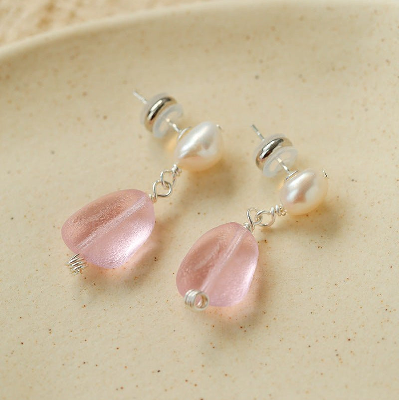 Candy Color Pearl & Glass Earrings - floysun