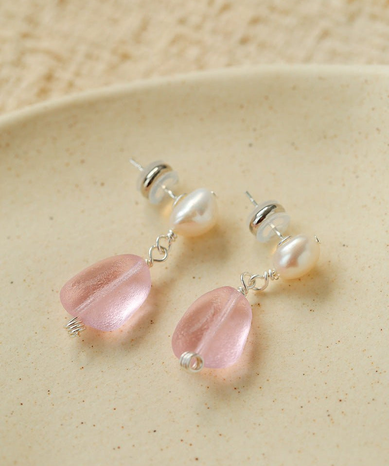 Candy Color Pearl & Glass Earrings - floysun