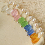 Candy Color Pearl & Glass Earrings - floysun