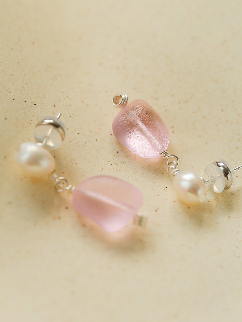 Candy Color Pearl & Glass Earrings - floysun
