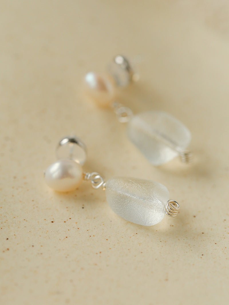 Candy Color Pearl & Glass Earrings - floysun
