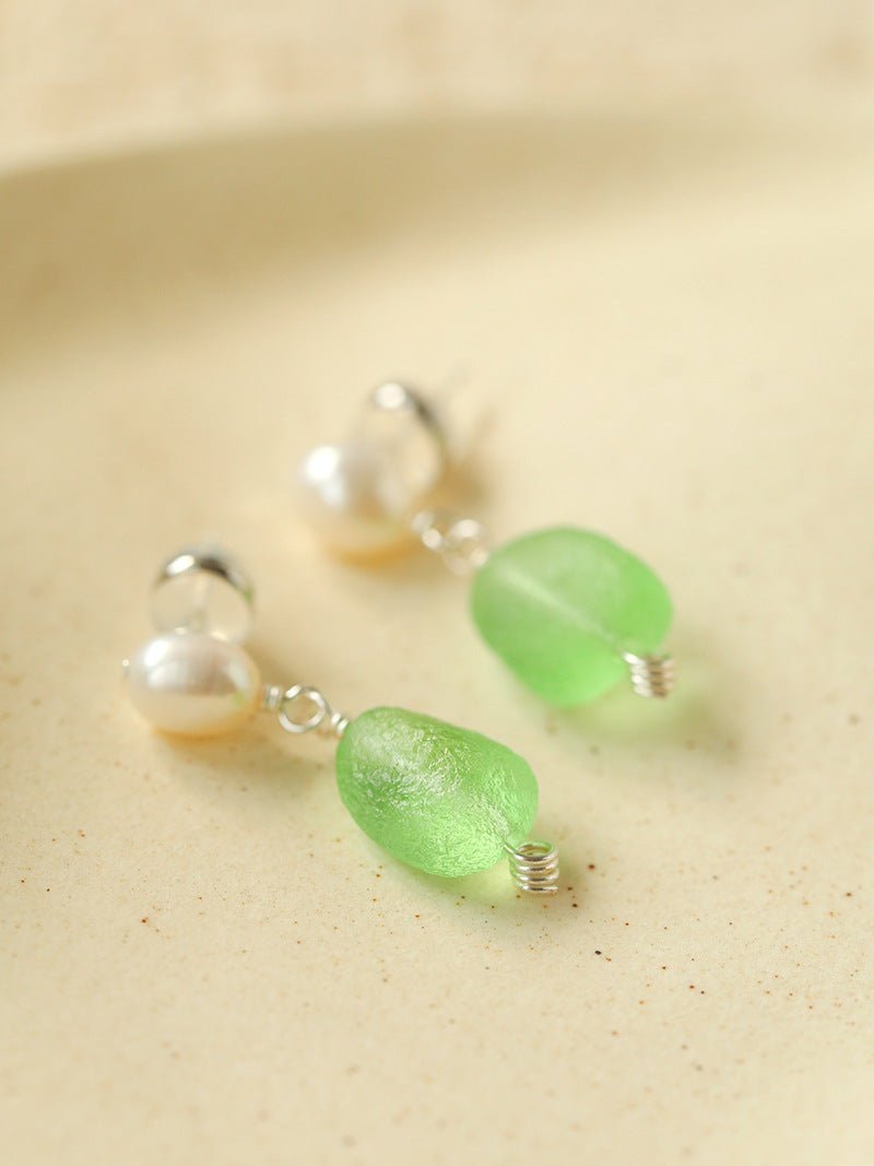Candy Color Pearl & Glass Earrings - floysun