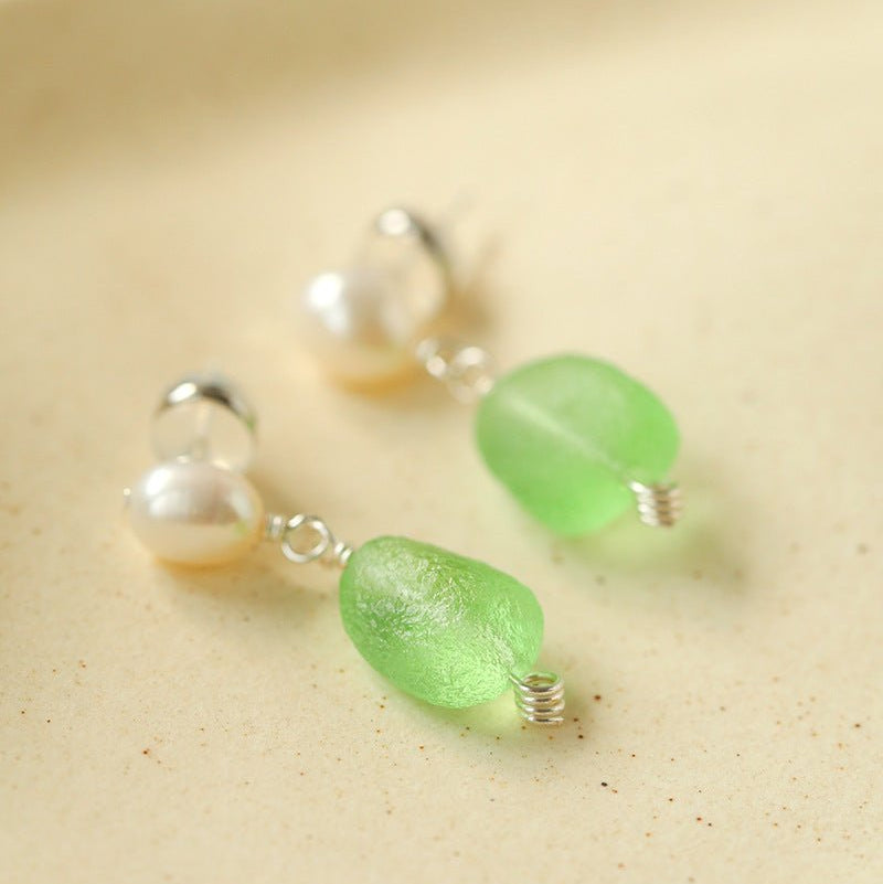 Candy Color Pearl & Glass Earrings - floysun