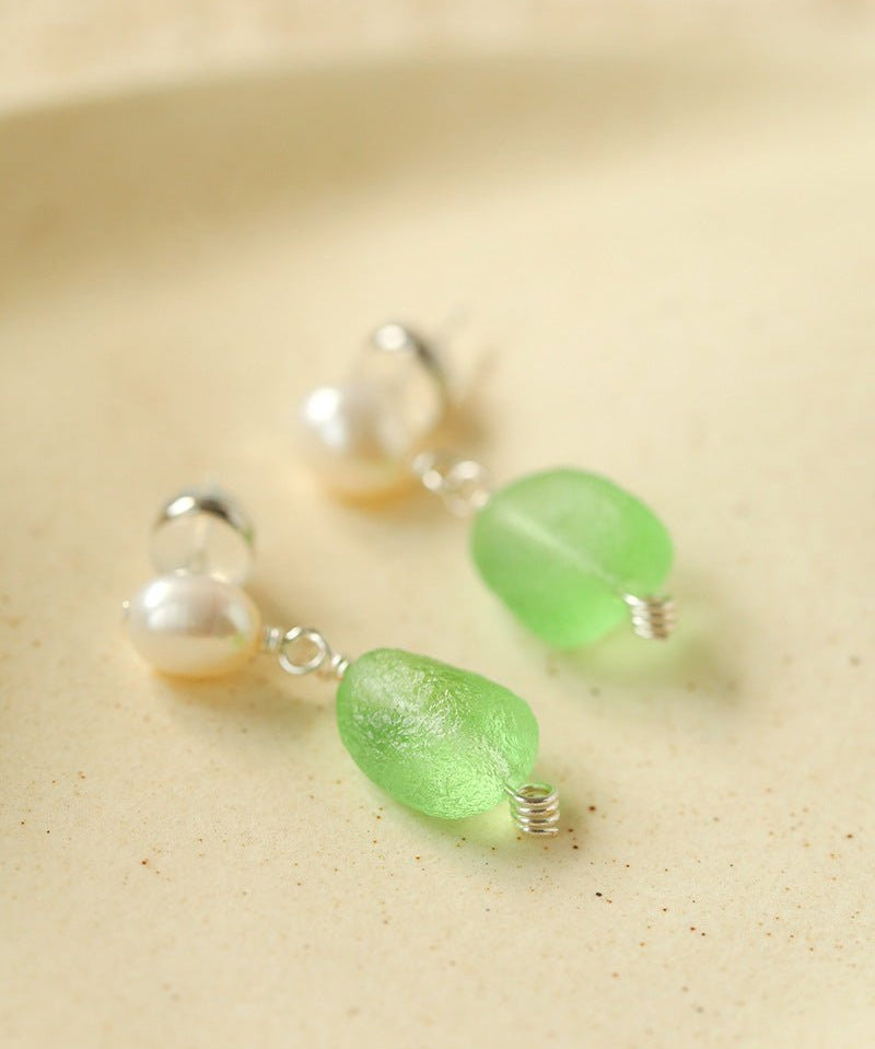 Candy Color Pearl & Glass Earrings - floysun