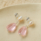 Candy Color Pearl & Glass Earrings - floysun