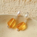 Candy Color Pearl & Glass Earrings - floysun
