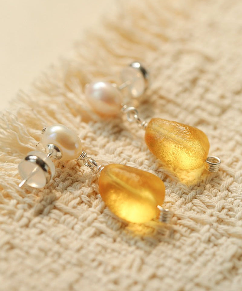 Candy Color Pearl & Glass Earrings - floysun