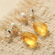 Candy Color Pearl & Glass Earrings - floysun