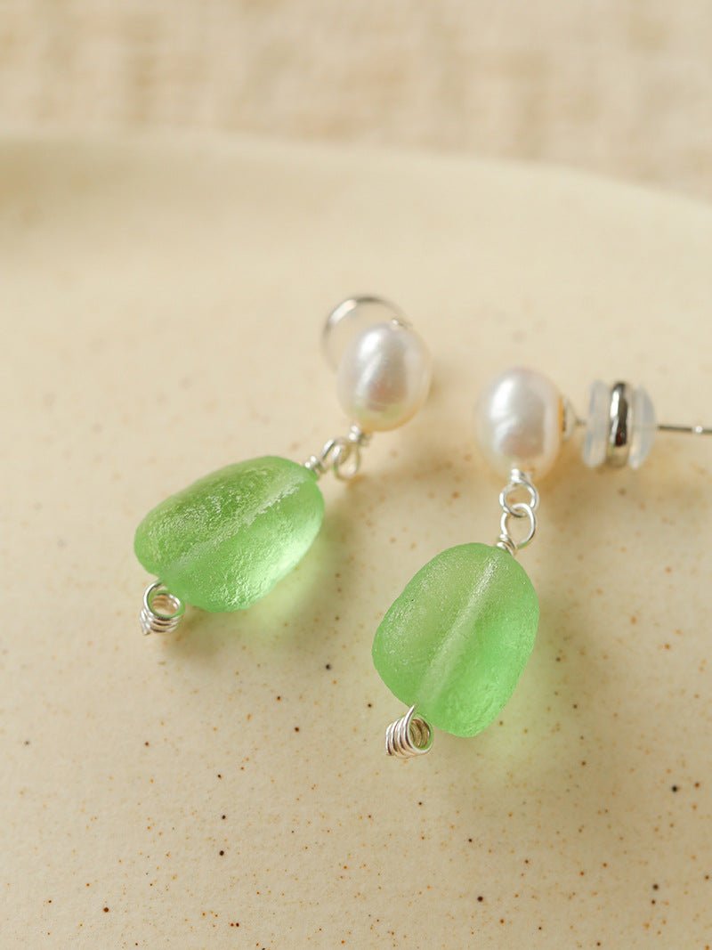 Candy Color Pearl & Glass Earrings - floysun