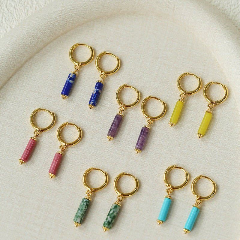 Candy Gemstone Drop Earrings - floysun