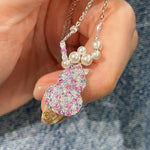 Candy Pearl Gourd Necklace – 925 Sterling Silver with Swarovski Pearls - floysun
