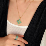 Candy Sorbet Elastic Ring | Natural Gemstone Double - Row Beaded Band - floysun