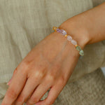Candy Sparkle Bracelet – Natural Gemstone Mix with Bell Charm - floysun