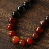 Caramel Gradient Agate Necklace with Magnetic Clasp - floysun