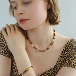 Caramel Summer Colorful Gemstone Beaded Bracelet - floysun