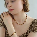 Caramel Summer Colorful Gemstone Beaded Bracelet - floysun
