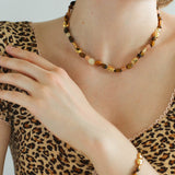 Caramel Summer Colorful Gemstone Beaded Bracelet - floysun