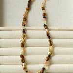 Caramel Summer Colorful Gemstone Beaded Necklace - floysun