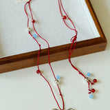 Carousel Pony Red Cord Necklace Horse Pendant - floysun