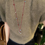 Carousel Pony Red Cord Necklace Horse Pendant - floysun