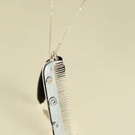 Carved Agate Comb Pendant Necklace - floysun