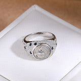Pavé Lion Coin Statement Ring - front product view | Floysun