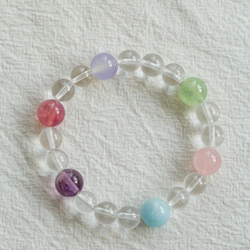 Celestia Radiance · Natural Clear Quartz Harmony Beads Bracelet - floysun