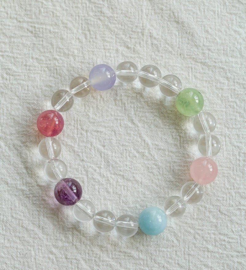 Celestia Radiance · Natural Clear Quartz Harmony Beads Bracelet - floysun