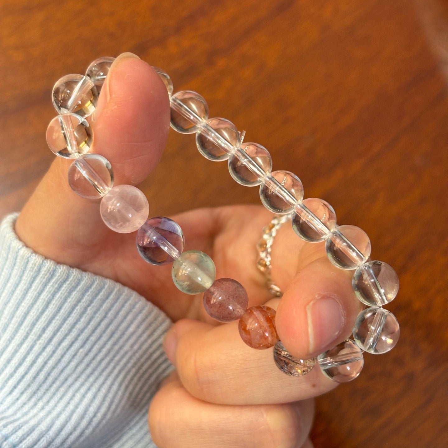 Celestia Radiance · Rainbow Multigem Clear Quartz Energy Bracelet - floysun