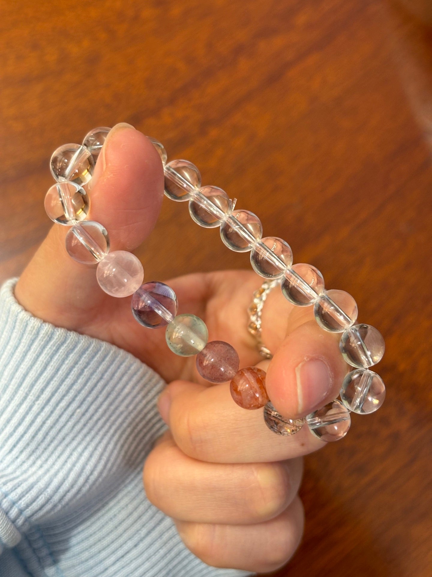 Celestia Radiance · Rainbow Multigem Clear Quartz Energy Bracelet - floysun