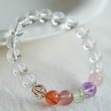 Celestia Radiance · Rainbow Multigem Clear Quartz Energy Bracelet - floysun