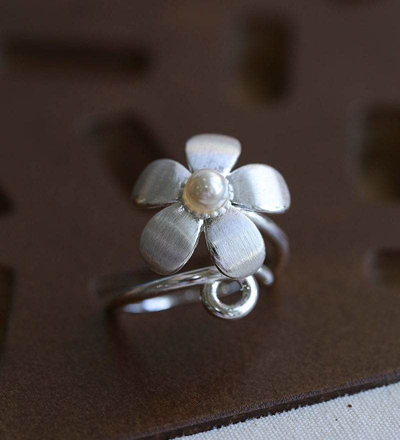 Celestial Bloom Satin Finish Ring - floysun