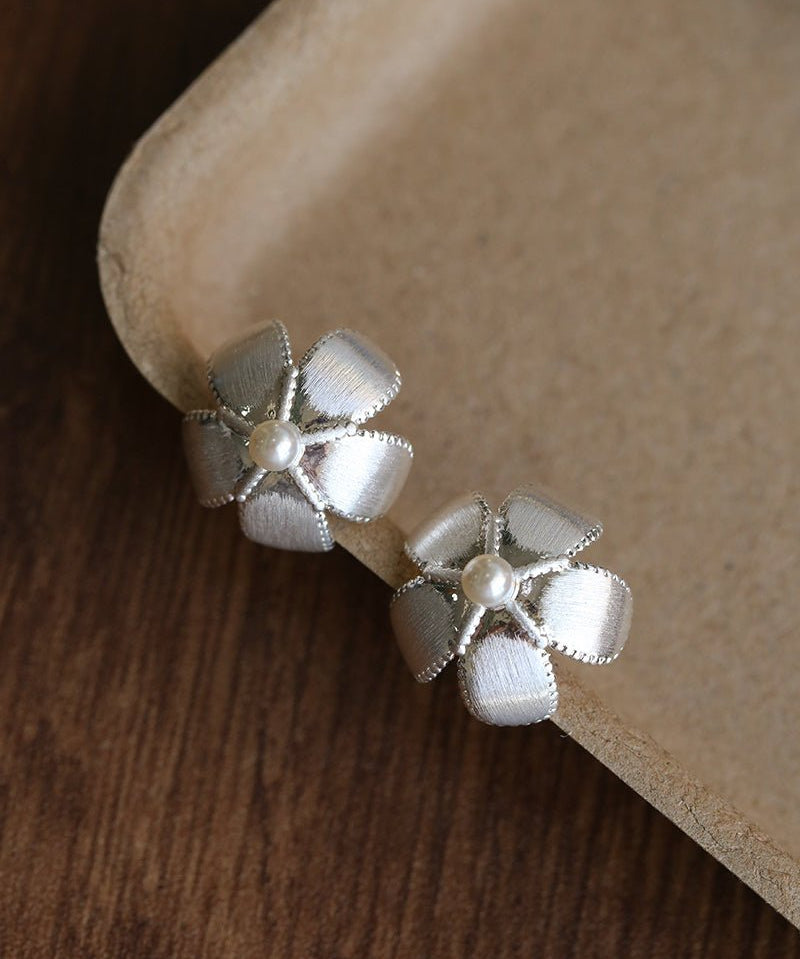 Celestial Bloom Satin Finish Stud Earrings - floysun