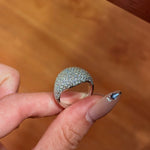 Celestial Dome Pavé Band Ring - Handcrafted 2.2ctw Moissanite Statement Ring - floysun