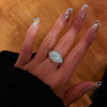 Celestial Dome Pavé Band Ring - Handcrafted 2.2ctw Moissanite Statement Ring - floysun