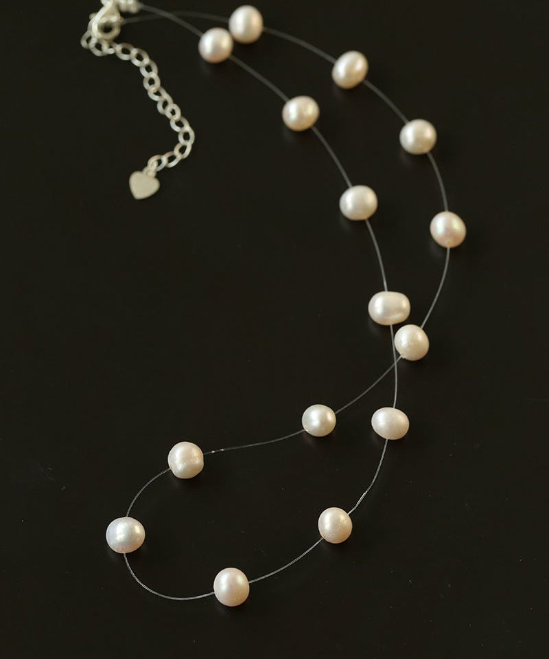 Celestial Dreams Single - layer Freshwater Pearl Necklace - floysun