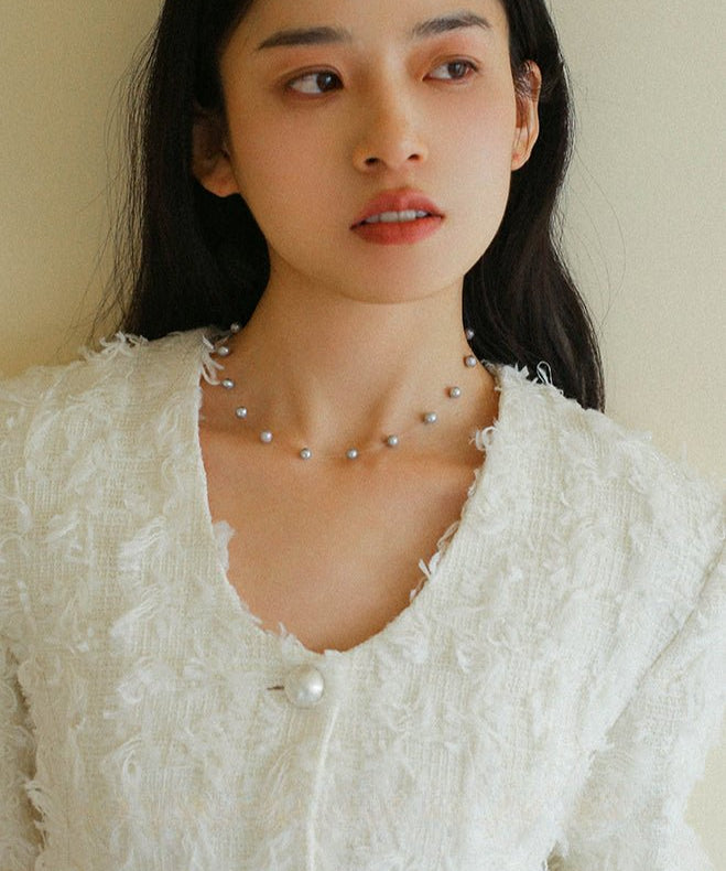 Celestial Dreams Single - layer Freshwater Pearl Necklace - floysun