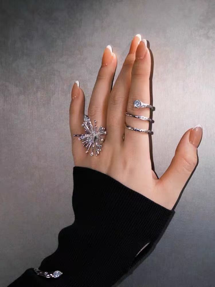 Celestial Firework Burst Open Ring - floysun