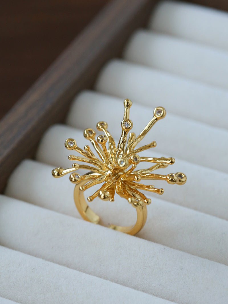 Celestial Firework Burst Open Ring - floysun