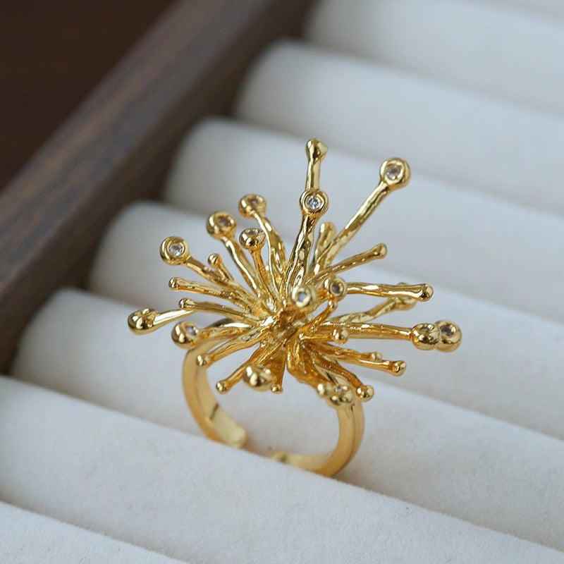 Celestial Firework Burst Open Ring - floysun