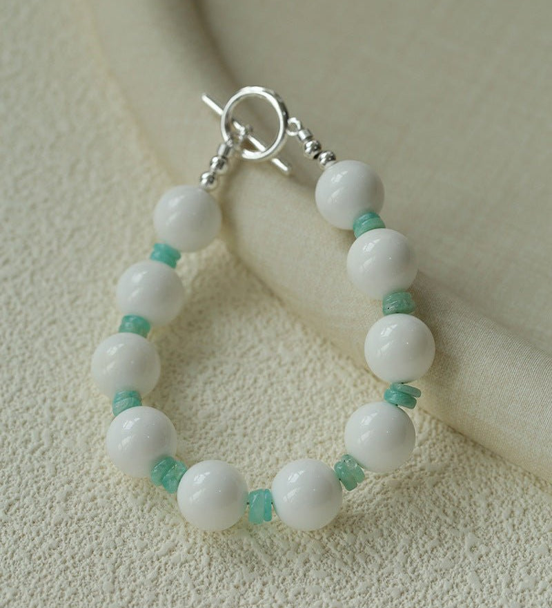 Celestial Wave Shell & Amazonite Beaded Bracelet - floysun