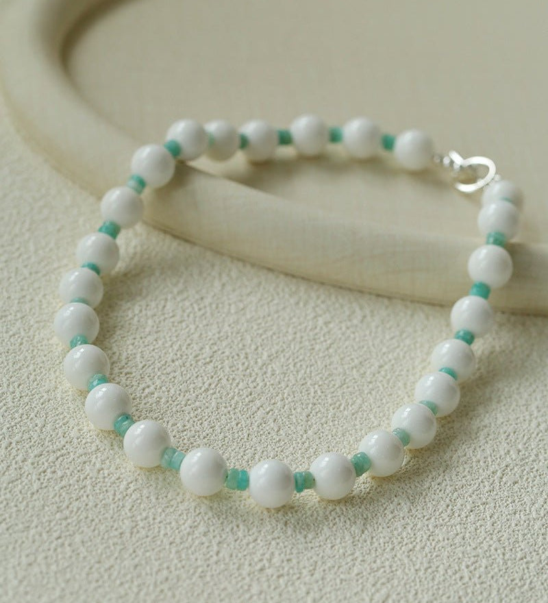 Celestial Wave Shell & Amazonite Beaded Necklace - floysun