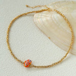 Ceramic Fish Lava Texture Gold Collarbone Necklace - floysun