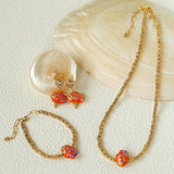 Ceramic Fish Lava Texture Gold Collarbone Necklace - floysun