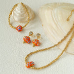 Ceramic Fish Lava Texture Gold Stack Bracelet - floysun