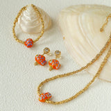 Ceramic Fish Lava Texture Gold Stack Bracelet - floysun