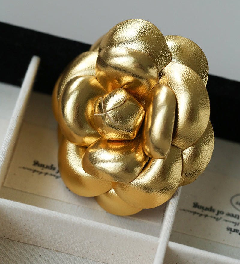 Chanel - Inspired Camellia Two - Way Brooch & Hair Clip - floysun