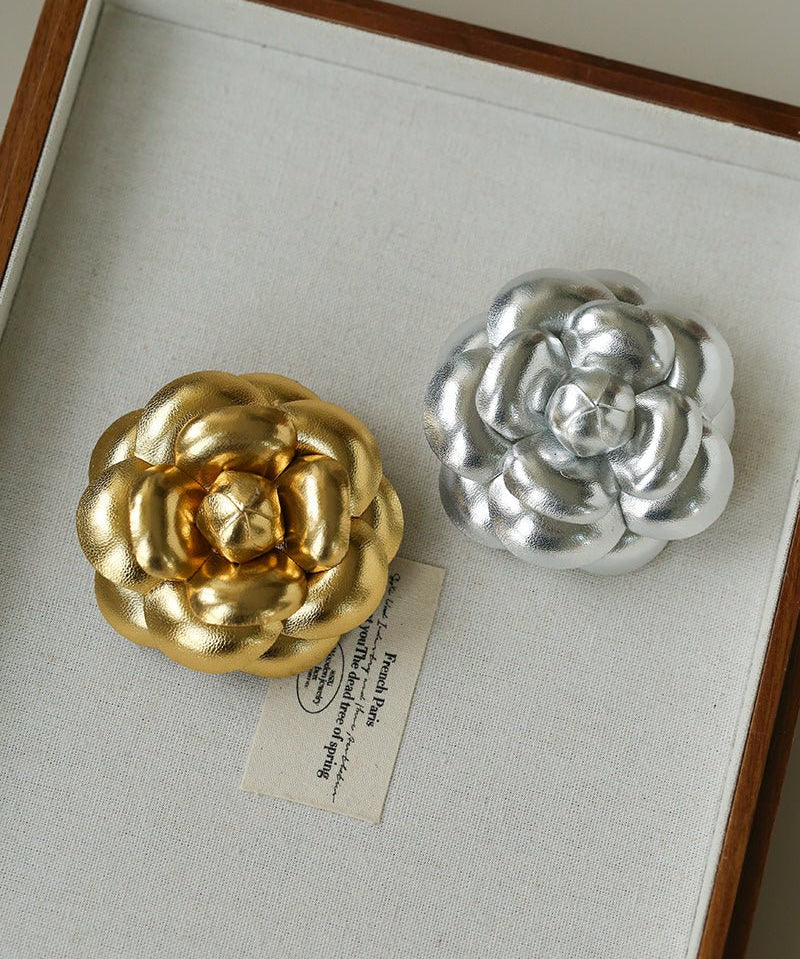 Chanel - Inspired Camellia Two - Way Brooch & Hair Clip - floysun