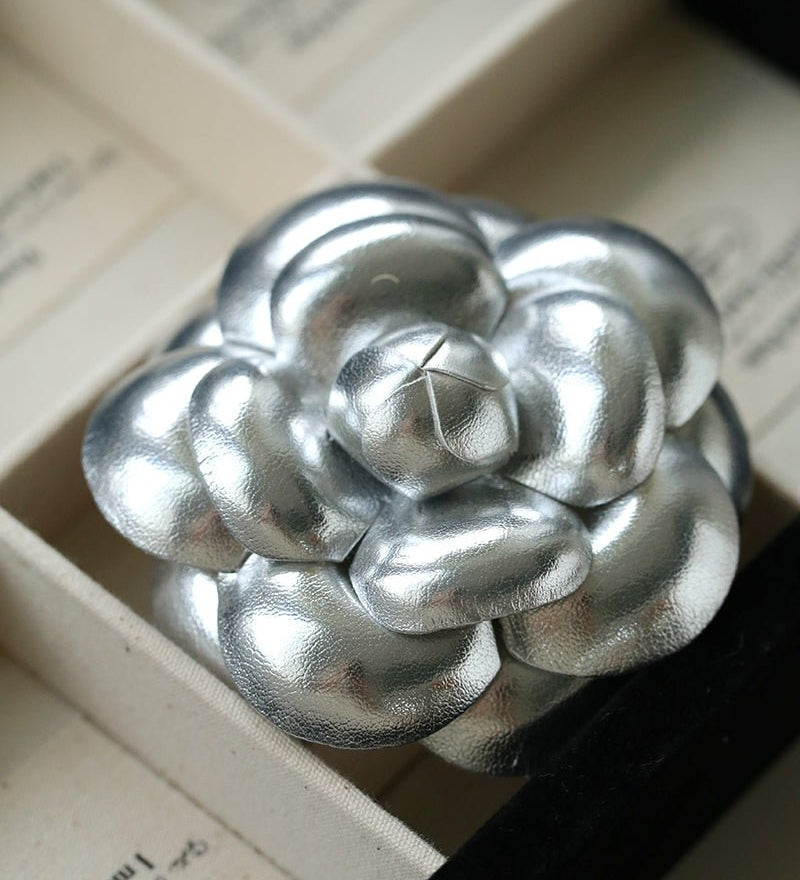 Chanel - Inspired Camellia Two - Way Brooch & Hair Clip - floysun