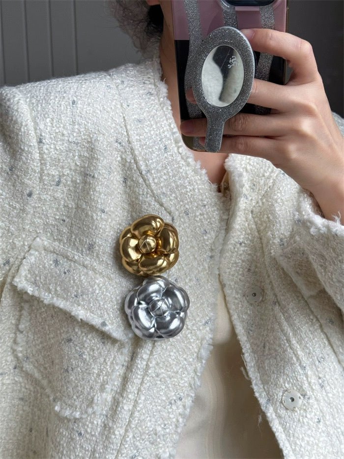 Chanel - Inspired Camellia Two - Way Brooch & Hair Clip - floysun